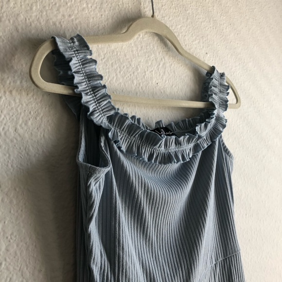 Light blue off shoulder lulus dress medium - Picture 6 of 6